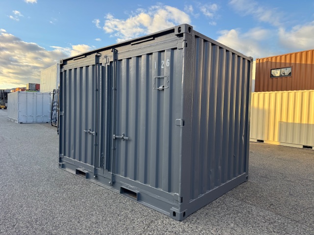 【神戸】中古12FT ドライスチールコンテナ　グレー塗装　TKCU99Y126