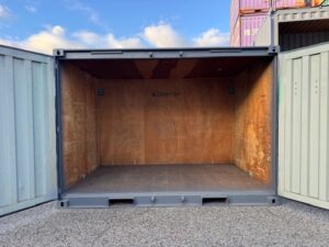 【神戸】中古12FT ドライスチールコンテナ　グレー塗装　TKCU99Y126