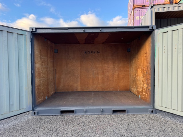 【神戸】中古12FT ドライスチールコンテナ　グレー塗装　TKCU99Y126