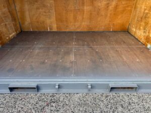 【神戸】中古12FT ドライスチールコンテナ　グレー塗装　TKCU99Y126