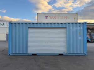 【神戸】中古20FT ドライスチールコンテナ 左パネル3mシャッター付き TKCU1402938