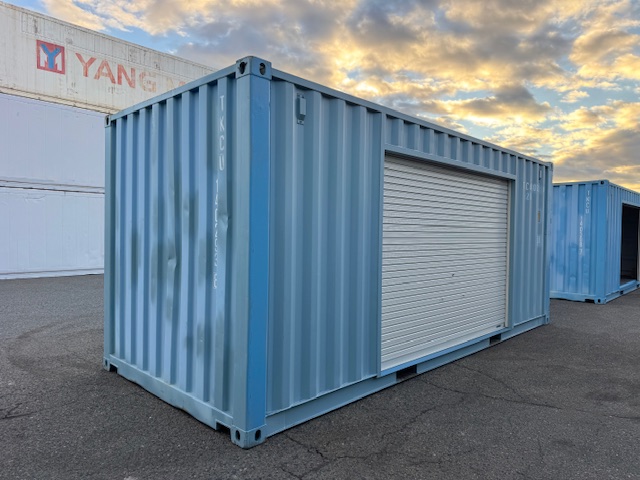 【神戸】中古20FT ドライスチールコンテナ 左パネル3mシャッター付き TKCU1402938