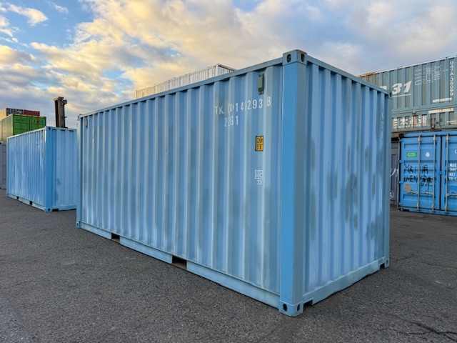 【神戸】中古20FT ドライスチールコンテナ 左パネル3mシャッター付き TKCU1402938