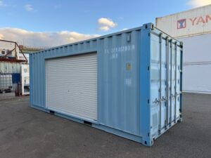 【神戸】中古20FT ドライスチールコンテナ 左パネル3mシャッター付き TKCU1402938