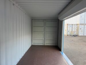 【神戸】中古20FT ドライスチールコンテナ 左パネル3mシャッター付き TKCU1402938