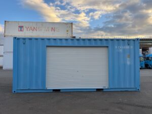 【神戸】中古20FT ドライスチールコンテナ 左パネル3mシャッター付き TKCU1403087