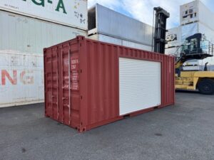 【神戸】中古20FT ドライスチールコンテナ 右パネル3mシャッター付き TKCU1039744