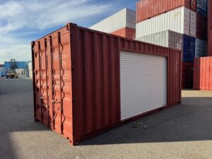 【神戸】中古20FT ドライスチールコンテナ 右パネル3mシャッター付き TKCU2104118