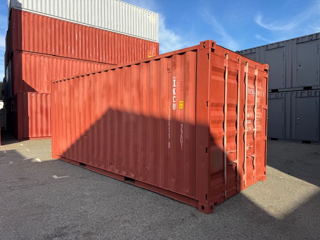 【神戸】中古20FT ドライスチールコンテナ 右パネル3mシャッター付き TKCU2104118