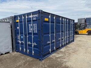 【福岡】新造20ftフルサイドオープンコンテナ(RAL5013/ブルー)　※在庫2台！