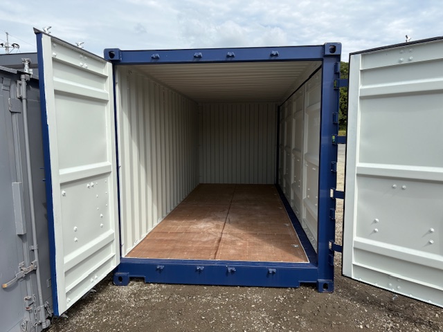 【福岡】新造20ftフルサイドオープンコンテナ(RAL5013/ブルー)　※在庫2台！