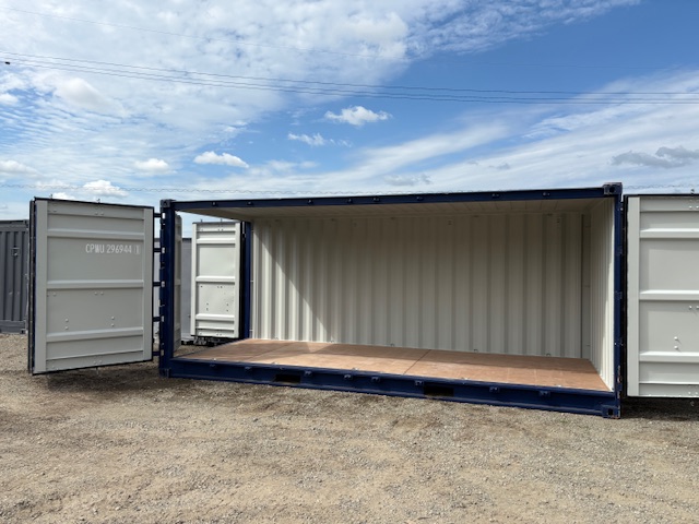 【福岡】新造20ftフルサイドオープンコンテナ(RAL5013/ブルー)　※在庫2台！