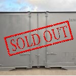 【福岡】中古12ftドライスチールコンテナ（グレー塗装済み）　※限定1台