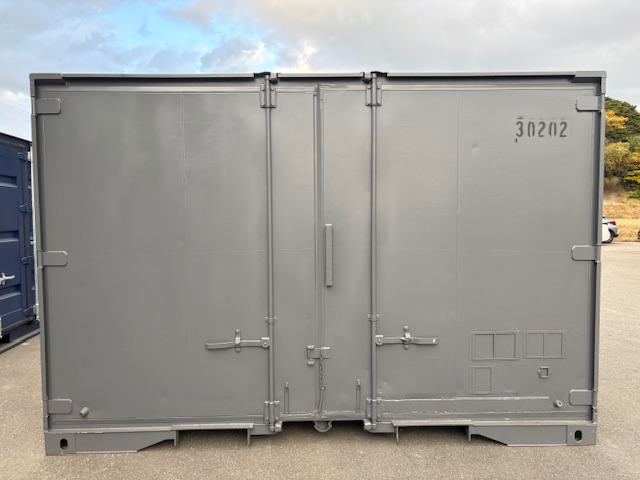 【福岡】中古12ftドライスチールコンテナ（グレー塗装済み）　※複数台在庫有り！