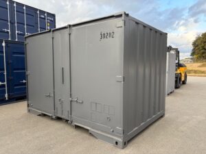 【福岡】中古12ftドライスチールコンテナ（グレー塗装済み）　※複数台在庫有り！