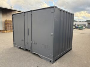 【福岡】中古12ftドライスチールコンテナ（グレー塗装済み）　※複数台在庫有り！