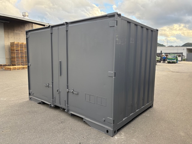 【福岡】中古12ftドライスチールコンテナ（グレー塗装済み）　※複数台在庫有り！