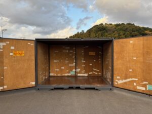 【福岡】中古12ftドライスチールコンテナ（グレー塗装済み）　※複数台在庫有り！