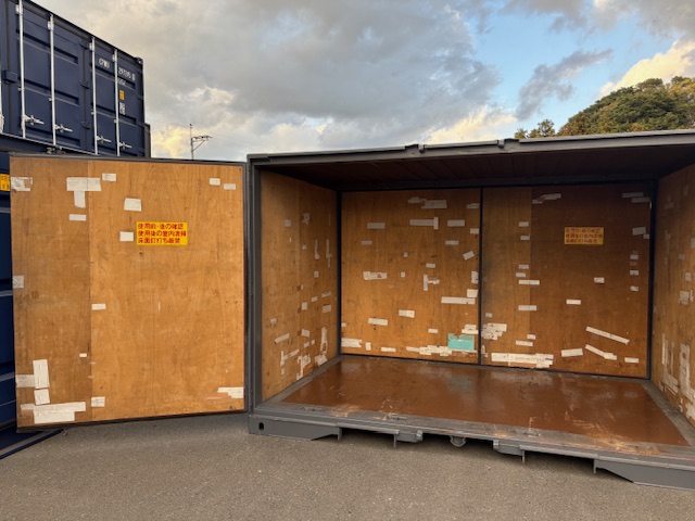 【福岡】中古12ftドライスチールコンテナ（グレー塗装済み）　※複数台在庫有り！