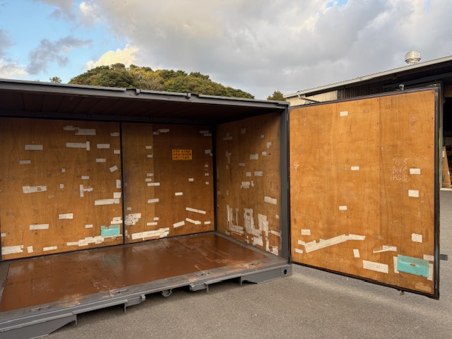 【福岡】中古12ftドライスチールコンテナ（グレー塗装済み）　※複数台在庫有り！
