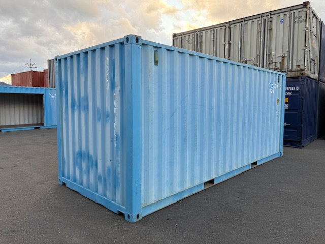 【福岡】中古20ftドライスチールコンテナ（右パネル3mシャッター）　TKCU1401607