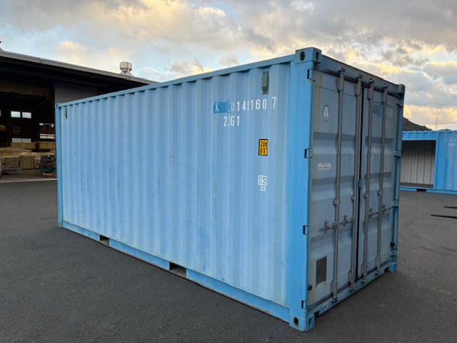【福岡】中古20ftドライスチールコンテナ（右パネル3mシャッター）　TKCU1401607