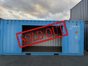 【福岡】中古20ftドライスチールコンテナ（左パネル3mシャッター）　TKCU1400489