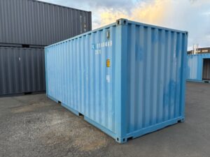 【福岡】中古20ftドライスチールコンテナ（左パネル3mシャッター）　TKCU1400489