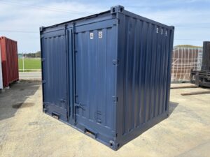 【福岡】中古10ftドライスチールコンテナ※紺色塗装済み　（TKCU483）