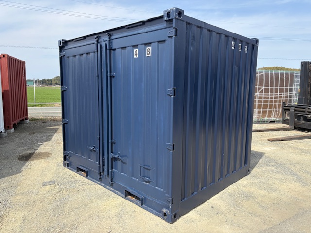 【福岡】中古10ftドライスチールコンテナ※紺色塗装済み　（TKCU483）