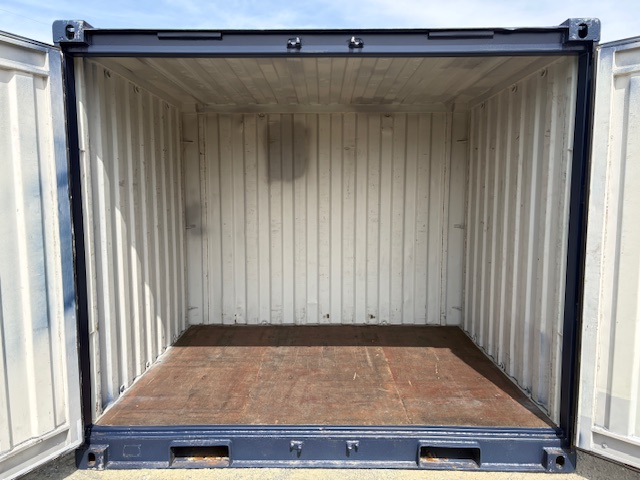 【福岡】中古10ftドライスチールコンテナ※紺色塗装済み　（TKCU483）