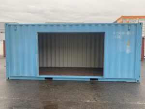 【神戸】中古20FT ドライスチールコンテナ 左パネル3mシャッター付き TKCU1403087