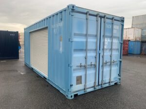 【神戸】中古20FT ドライスチールコンテナ 左パネル3mシャッター付き TKCU1403087