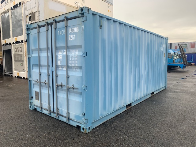 【神戸】中古20FT ドライスチールコンテナ 左パネル3mシャッター付き TKCU1403087
