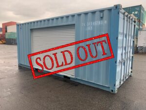 【神戸】中古20FT ドライスチールコンテナ 左パネル3mシャッター付き TKCU1402938