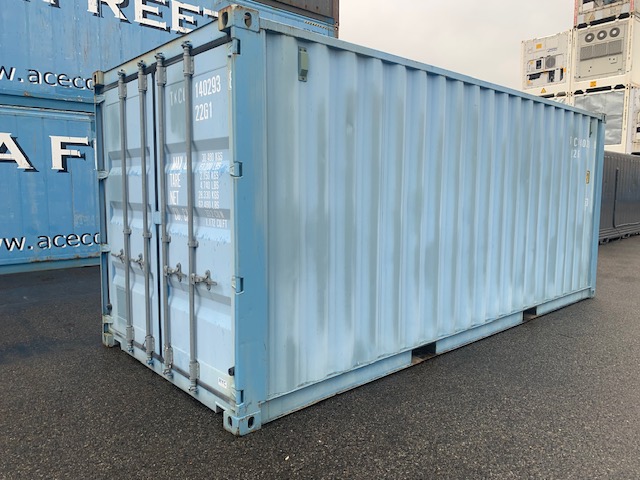 【神戸】中古20FT ドライスチールコンテナ 左パネル3mシャッター付き TKCU1402938