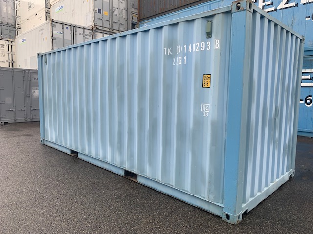 【神戸】中古20FT ドライスチールコンテナ 左パネル3mシャッター付き TKCU1402938