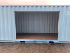 【神戸】中古20FT ドライスチールコンテナ 左パネル3mシャッター付き TKCU1402938