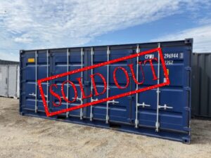 【福岡】新造20ftフルサイドオープンコンテナ(RAL5013/ブルー)　※在庫1台！