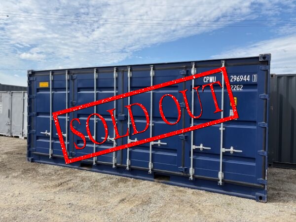 【福岡】新造20ftフルサイドオープンコンテナ(RAL5013/ブルー)　※在庫1台！