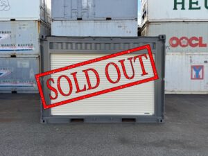 【神戸】中古12FT ドライスチールコンテナ シャッター付き、グレー塗装　2台在庫あり！