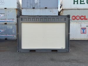 【神戸】中古12FT ドライスチールコンテナ シャッター付き、グレー塗装　3台在庫あり！