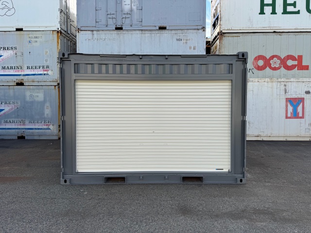 【神戸】中古12FT ドライスチールコンテナ シャッター付き、グレー塗装　3台在庫あり！