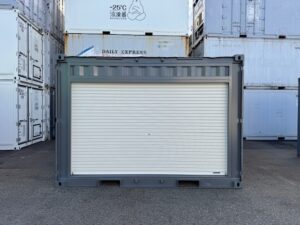 【神戸】中古12FT ドライスチールコンテナ シャッター付き、グレー塗装　3台在庫あり！
