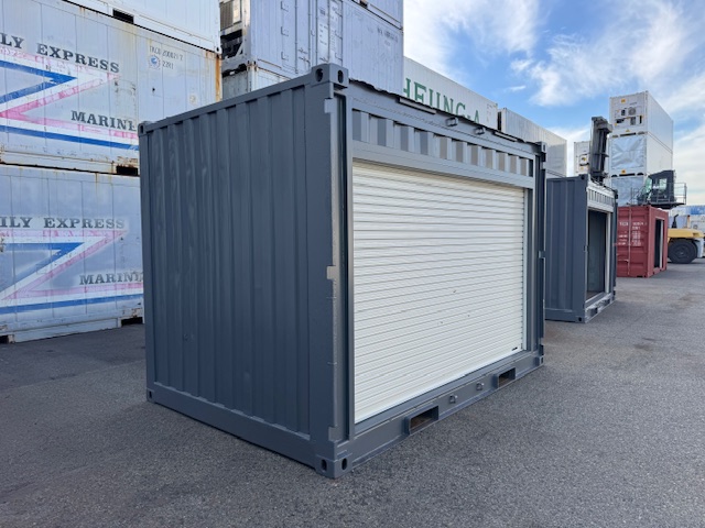 【神戸】中古12FT ドライスチールコンテナ シャッター付き、グレー塗装　3台在庫あり！