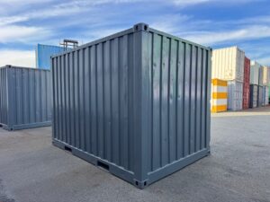 【神戸】中古12FT ドライスチールコンテナ シャッター付き、グレー塗装　3台在庫あり！