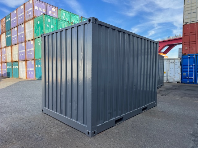 【神戸】中古12FT ドライスチールコンテナ シャッター付き、グレー塗装　3台在庫あり！