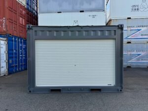 【神戸】中古12FT ドライスチールコンテナ シャッター付き、グレー塗装　3台在庫あり！