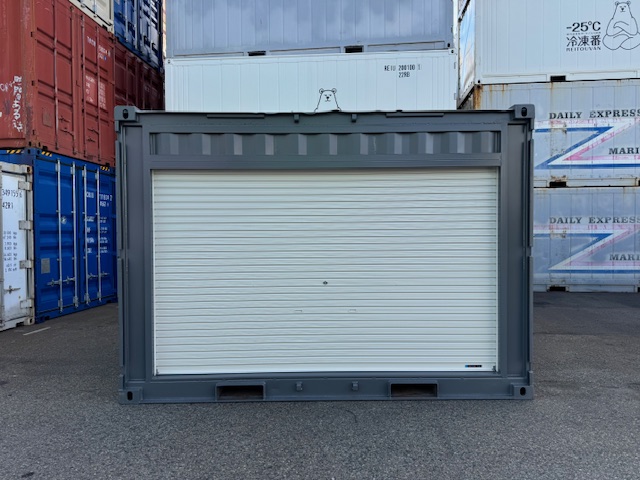 【神戸】中古12FT ドライスチールコンテナ シャッター付き、グレー塗装　3台在庫あり！