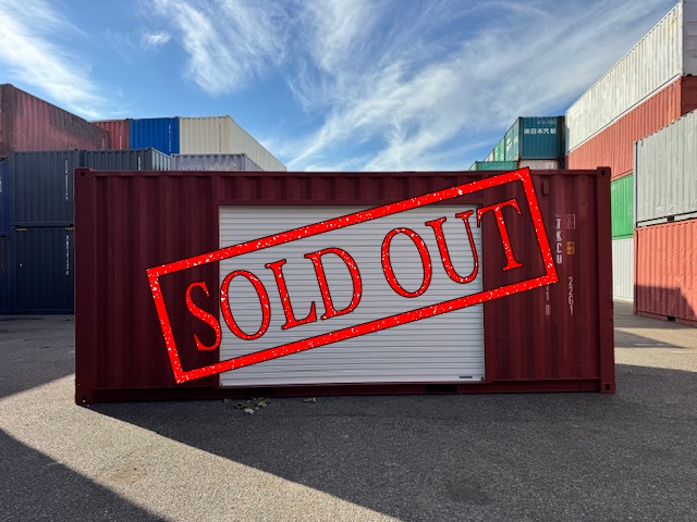 【神戸】中古20FT ドライスチールコンテナ 右パネル3mシャッター付き TKCU2104118